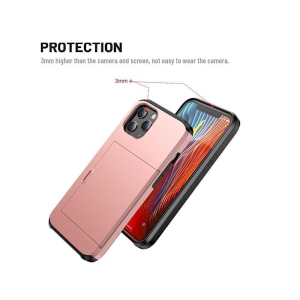 iPhone 12 / 12 Pro Stødsikkert dækkortrum StreetWise - Rose Gold