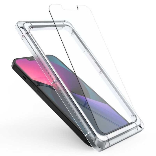 2-PACK iPhone 12 / 12 Pro Härdat glas 0.26mm 2.5D 9H Med Installations Ram Transparent