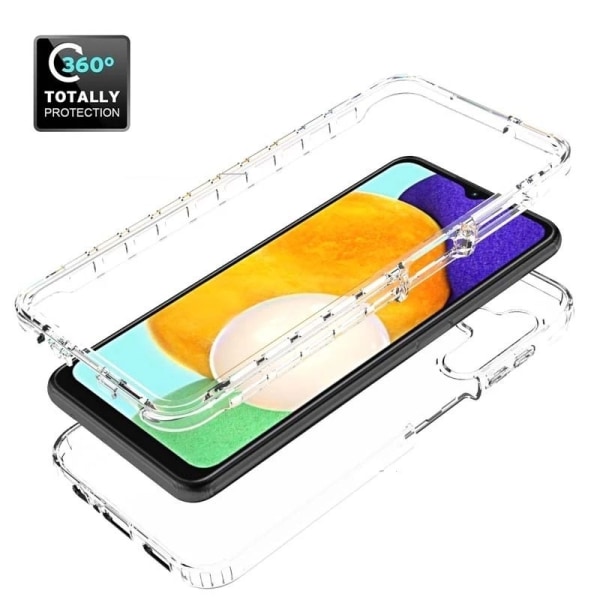 360° fuld dækning og stødabsorberende cover Samsung A13 5G / A04 Transparent