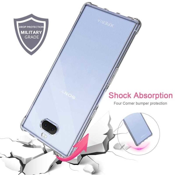 Xperia 10 Plus stødabsorberende silikone Shell Shockr Transparent