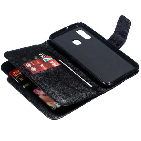 Samsung A40 Praktisk Plånboksfodral med 12-Fack Array V4