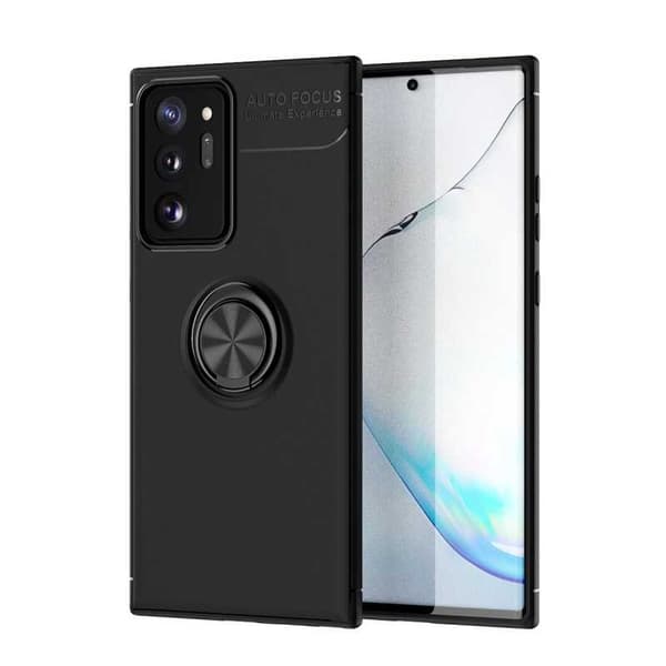 Samsung Note 20 Ultra Stöttåligt Skal med Ringhållare V3 Svart