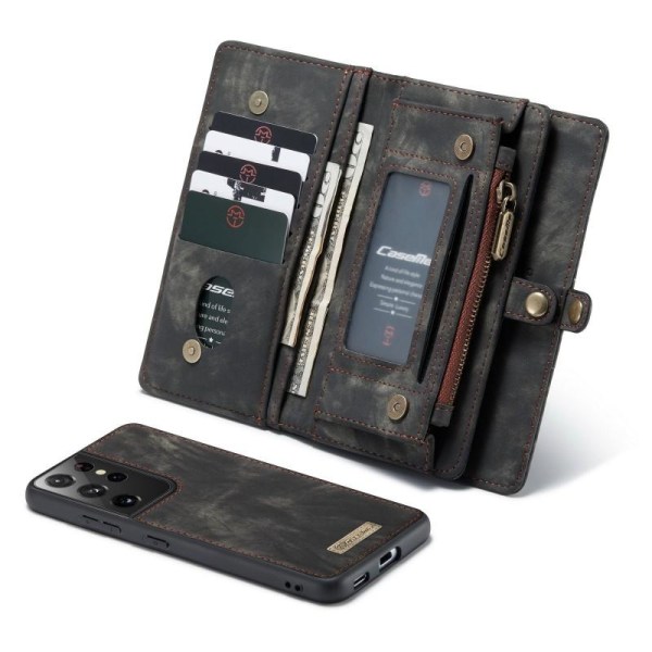 Samsung S21 Ultra -lompakkokotelo, monipaikkainen 13-tasku Black