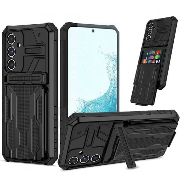 Samsung S24 FE Stöttåligt Skal Kickstand & Kortfack ThinArmor V3