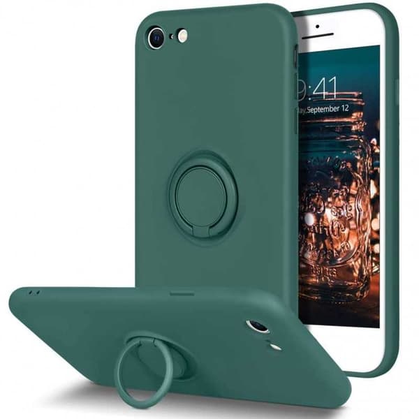 iPhone 7 Plus / 8 Plus Stöttåligt Skal med Ringhållare CamShield Grön