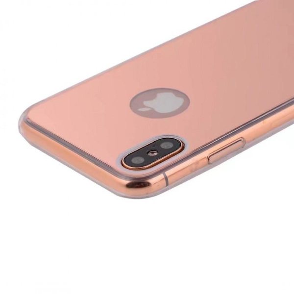 iPhone X Elegant Stötdämpande Spegelskal TPU Guld