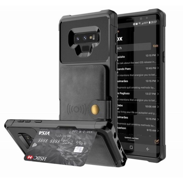 Samsung Note 9 Iskunkestävä Premium Cover 4-TACK Solid V3 Svart
