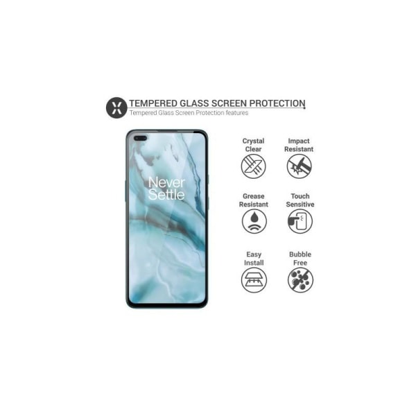 OnePlus Nord 2 5G Privacy Karkaistu lasi 0,26mm 2,5D 9H Transparent