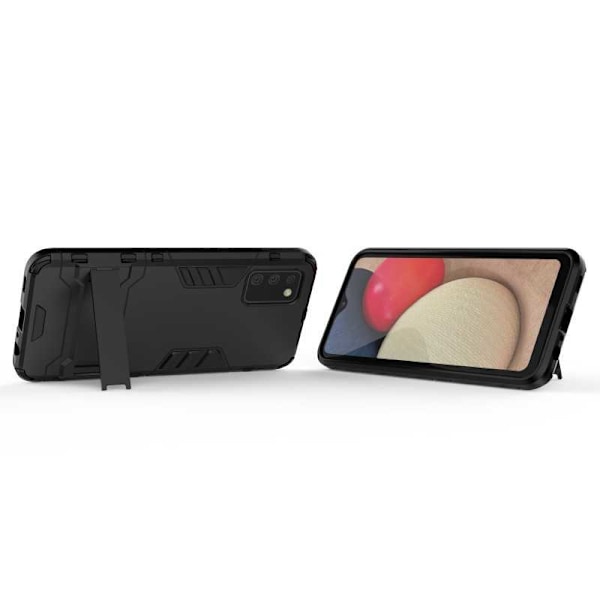 Samsung A02s Stöttåligt Skal med Kickstand ThinArmor Svart
