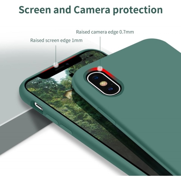 3in1 Gummibelagt Stilrent Skal iPhone XS Max - Grön