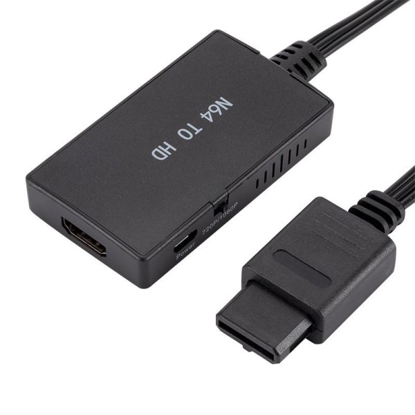 HDMI Adapter til N64 / Gamecube / SNES med 720p/1080p Switch Black