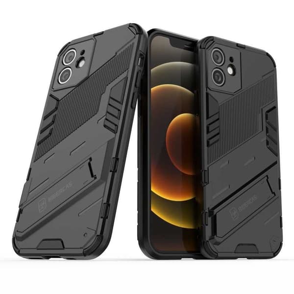 iPhone 12 Iskunkestävä kotelo jalustalla ThinArmor V2 Orange