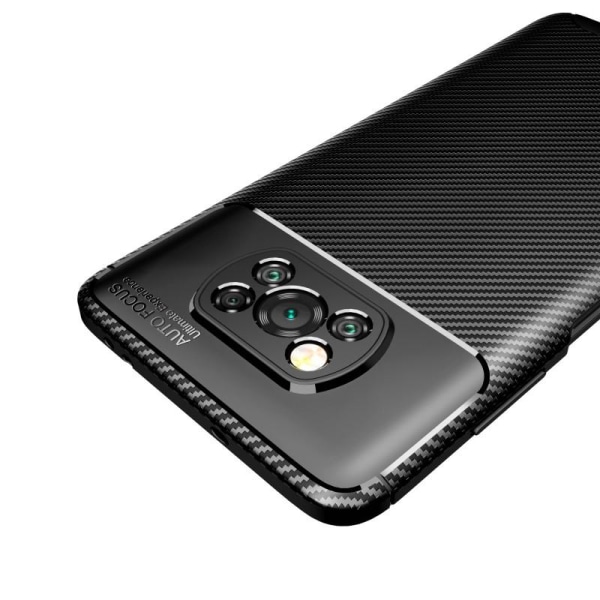 Xioami Poco X3 NFC Iskunkestävä ohut kansi FullCarbon V4 Black