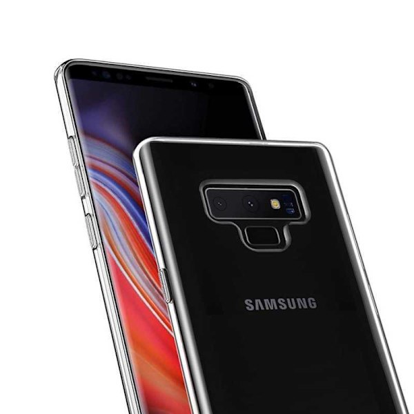 Yksinkertainen Samsung Note 9 -iskuja vaimentava silikonikuori Transparent