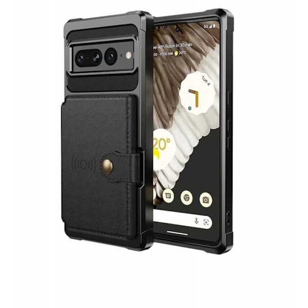 Pixel 7 Pro Stöttåligt Premium Skal 4-FACK Solid V3 RFID Svart
