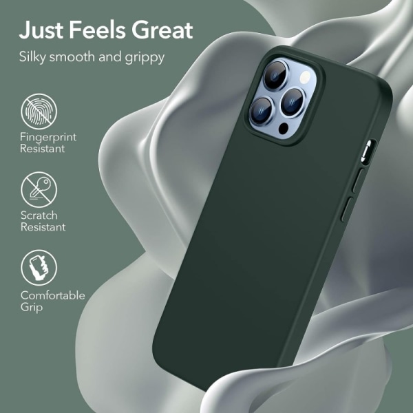 Gummibelagt Stöttåligt Skal iPhone 13 Pro - Grön