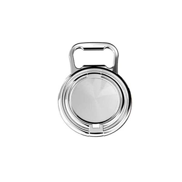 2-PACK Ringhållare Mobilring med Kapsylöppnare Silver