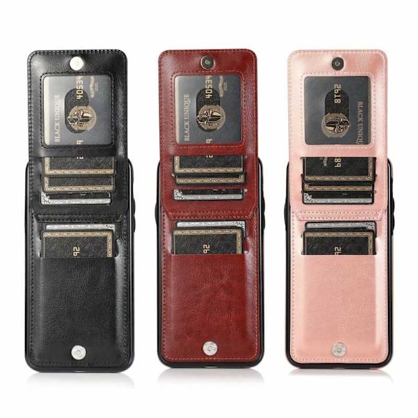 iPhone 11 Pro Mobile Cover Kortholder 6-SLOT Retro V3 Svart