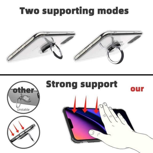 iPhone 11 Pro Iskunkestävä suojus sormustelineellä Fresh Transparent