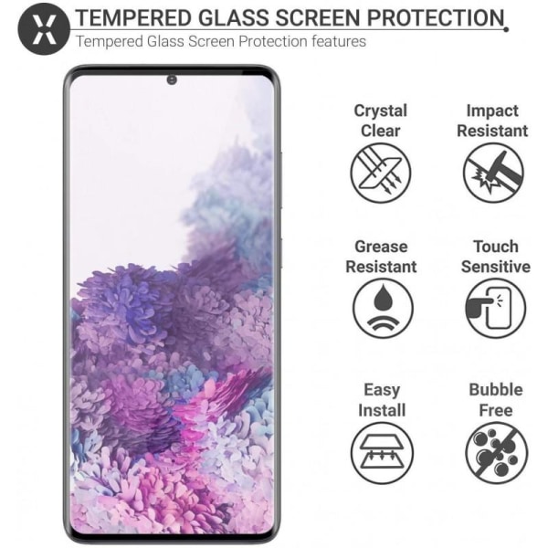 2-PACK Samsung S20 FE FullFrame 0,26 mm 3D 9H hærdet glas Transparent