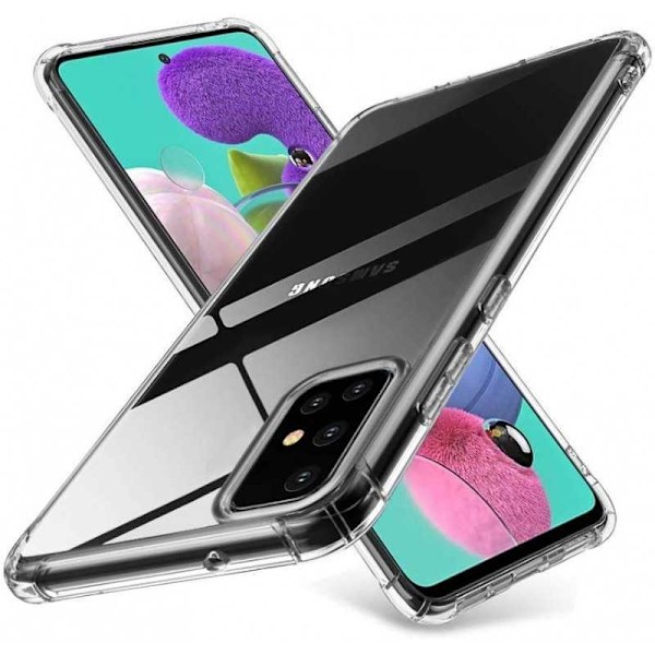 Samsung A71 Stødabsorberende Silikone Shell Shockr Transparent