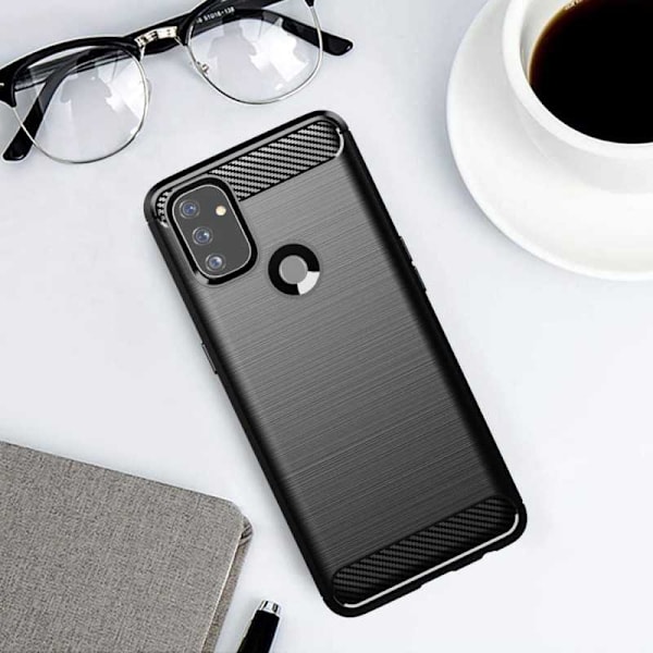 Oneplus Nord N100 stødsikker stødabsorberende skal SlimCarbon Black