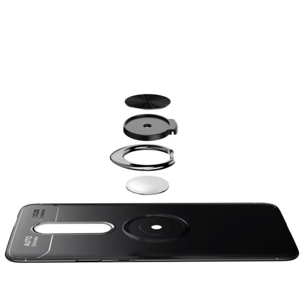 OnePlus 7 Pro Praktisk Stöttåligt Skal med Ringhållare V3 Svart