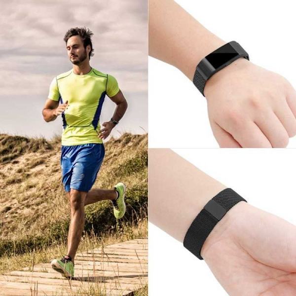 Fitbit Charge 2 -rannekoru Milanese Loop Black