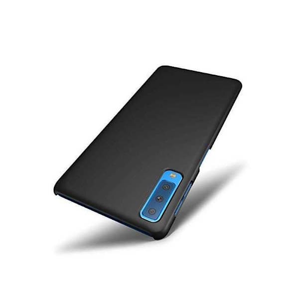 Samsung A7 2018 Ultra tyndt gummibelagt matsort cover Black