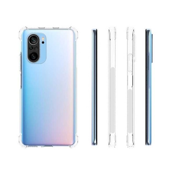 Xiaomi Mi 11i iskuja vaimentava silikonikotelo Shockr Transparent