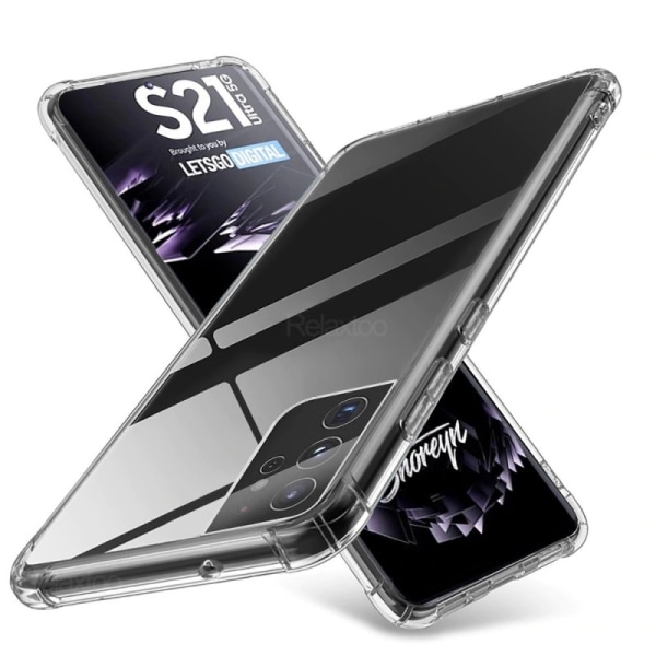 Samsung S21 Ultra stødabsorberende silikone Shell Shockr Transparent