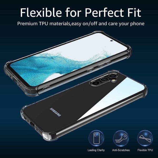 Samsung A54 5G Stöttåligt Skal med Förstärkta Hörn Transparent