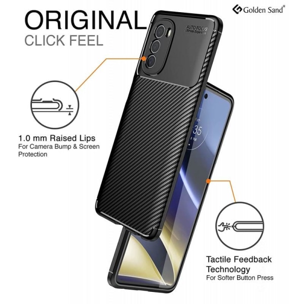Motorola Edge 30 Pro stødsikkert cover FullCarbon V4 Black