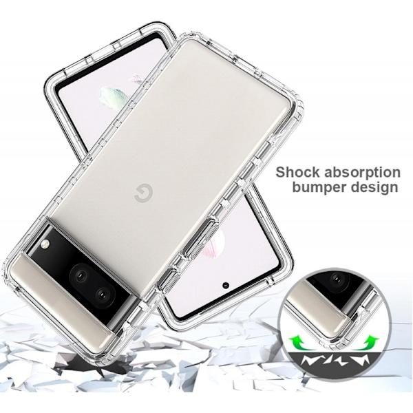 Google Pixel 7a Heltäckande Premium 3D Skal 3in1 ThreeSixty Clear
