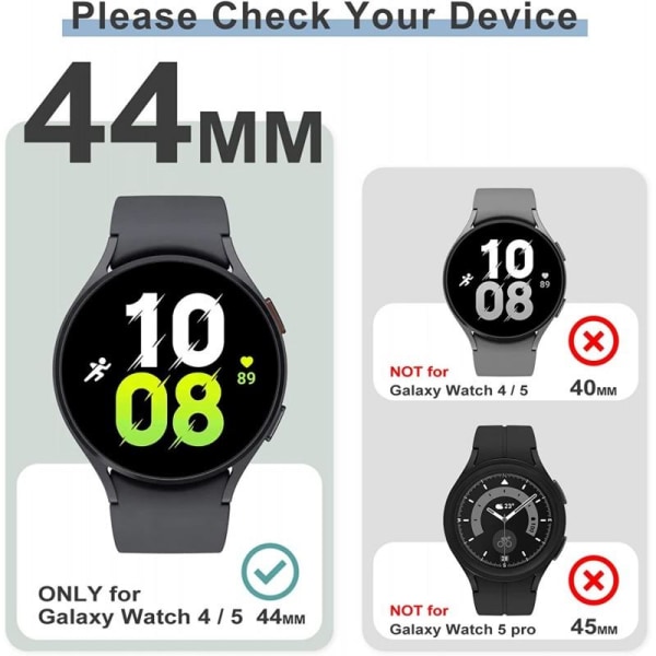 Heldeksel Samsung Galaxy Watch 4 44mm 9H herdet glass Transparent
