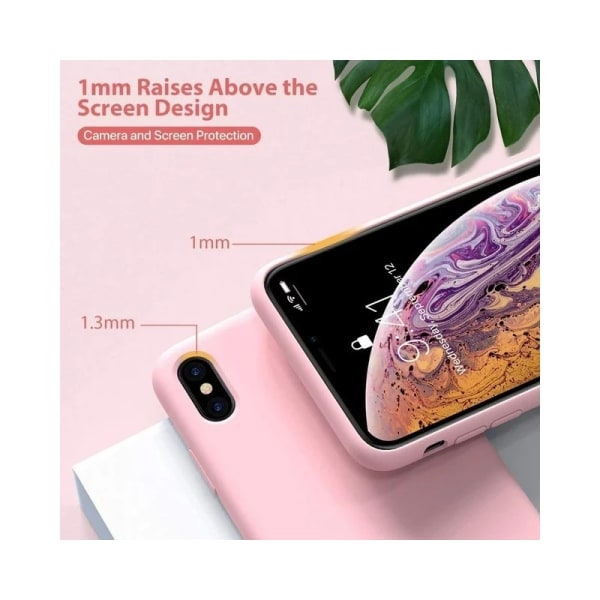 Gummibelagt støtsikkert deksel iPhone X / XS - Rosa