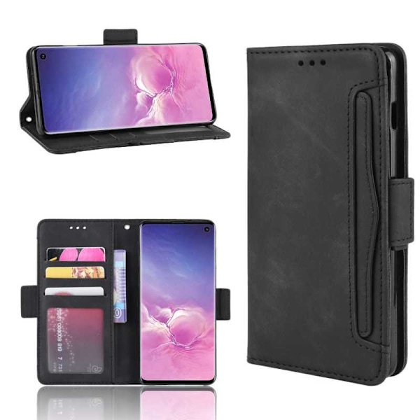 Samsung Galaxy S10 Plånboksfodral PU-Läder 6-FACK Winston V3 Svart