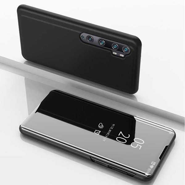 Xiaomi Mi Note 10 Lite Smart Flipfodral Clear View V2 Rocket Svart
