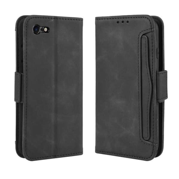 iPhone 7 Plus Plånboksfodral PU-Läder 6-FACK Winston V3 Svart