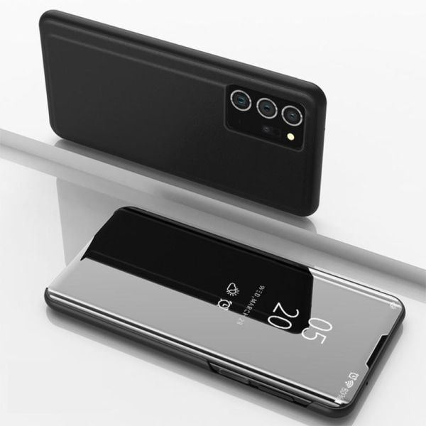 Samsung Note 20 Smart Flip Case Clear View Standing V2 Rocket Black