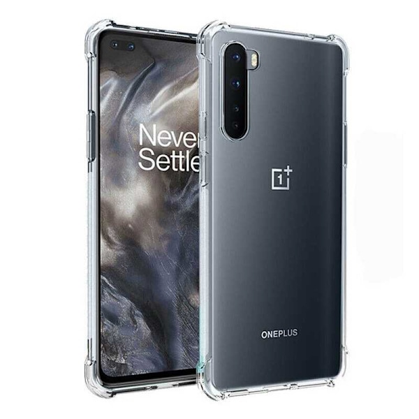 OnePlus Nord stødabsorberende silikone Shell Shockr Transparent