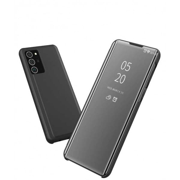 Samsung Note 20 Smart Flipfodral Clear View Standing V2 Rocket Svart