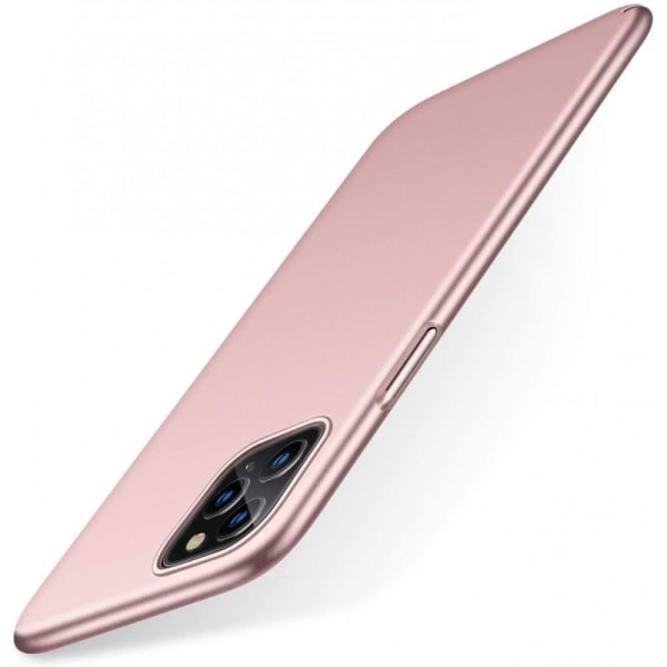 iPhone 11 Pro Ultra-tynn gummibelagt Cover Basic V2 Pink gold