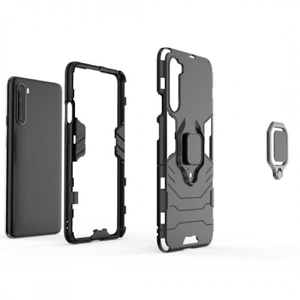 OnePlus Nord Iskunkestävä suojus sormustelineellä ThinArmor Black