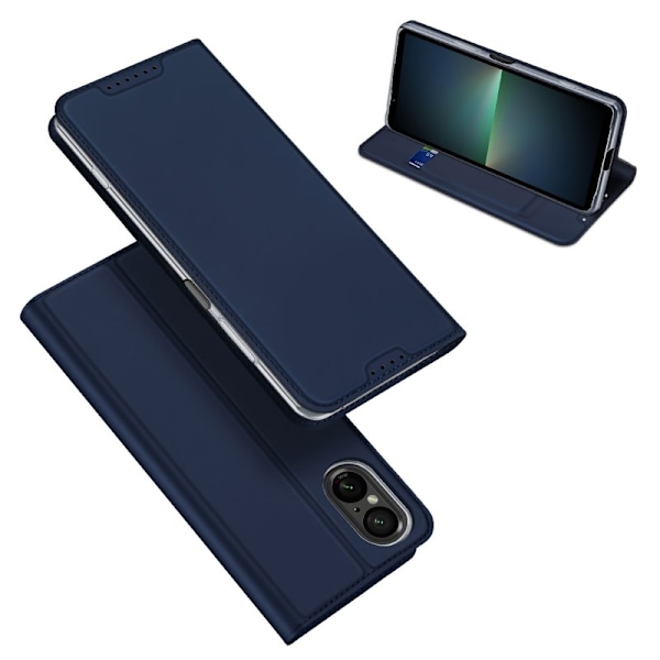 Sony Xperia 5 V Dux Ducis Skin Pro med Kortfack - Blå