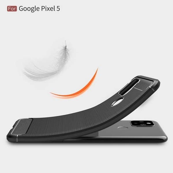 Google Pixel 5:n iskunkestävä ohut kansi FullCarbon V4 Black