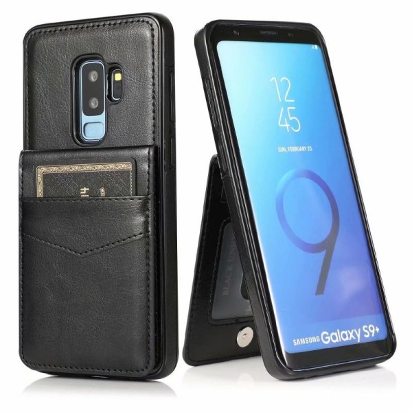 Samsung S9 Plus Mobile Cover -korttikotelo 4-FACK Retro V3 Black
