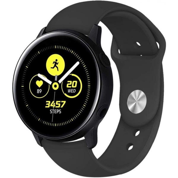 Samsung Galaxy Watch Active 2 Slitesterk Silikonarmbånd Walkr Black