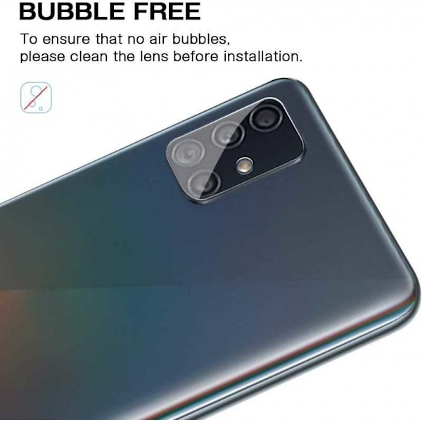 2-PACK Samsung A41 Kamera Linsskydd Transparent