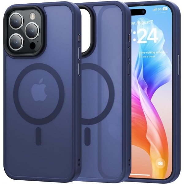iPhone 15 Pro Max Stötdämpande Skal MagSafe-Kompatibelt V2 - Blå